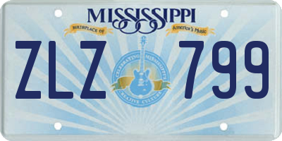 MS license plate ZLZ799