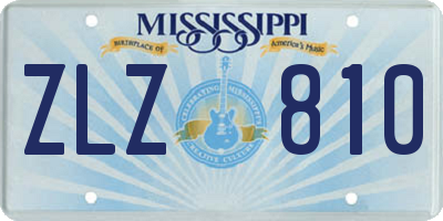 MS license plate ZLZ810