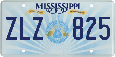 MS license plate ZLZ825