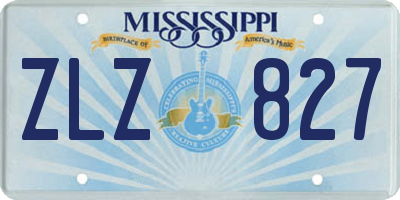 MS license plate ZLZ827