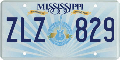 MS license plate ZLZ829