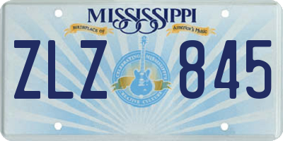 MS license plate ZLZ845