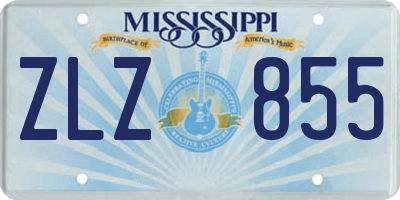 MS license plate ZLZ855