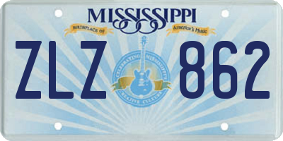 MS license plate ZLZ862