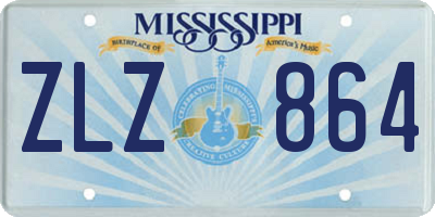 MS license plate ZLZ864