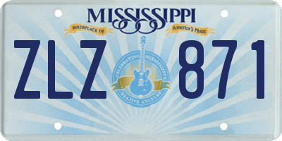 MS license plate ZLZ871
