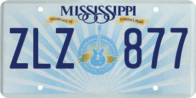 MS license plate ZLZ877
