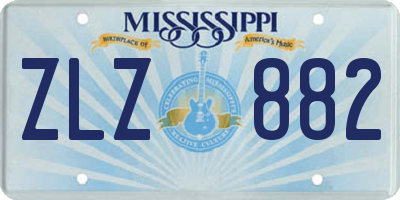 MS license plate ZLZ882