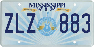 MS license plate ZLZ883