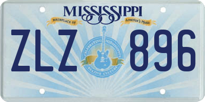 MS license plate ZLZ896