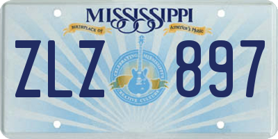 MS license plate ZLZ897