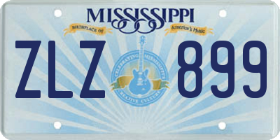 MS license plate ZLZ899