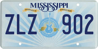 MS license plate ZLZ902