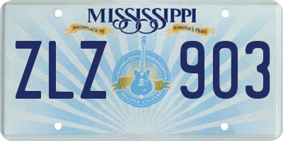 MS license plate ZLZ903