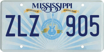 MS license plate ZLZ905
