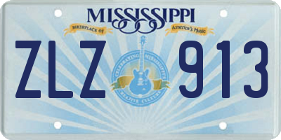 MS license plate ZLZ913