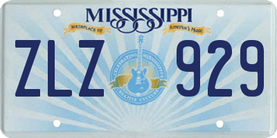 MS license plate ZLZ929