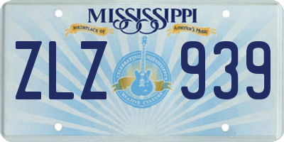 MS license plate ZLZ939