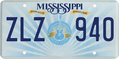 MS license plate ZLZ940