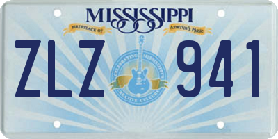 MS license plate ZLZ941