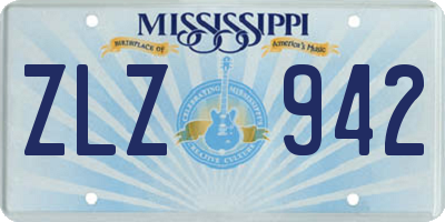 MS license plate ZLZ942