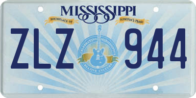 MS license plate ZLZ944