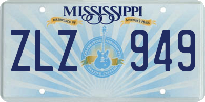 MS license plate ZLZ949