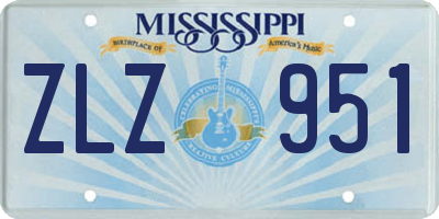 MS license plate ZLZ951