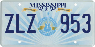 MS license plate ZLZ953