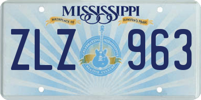 MS license plate ZLZ963