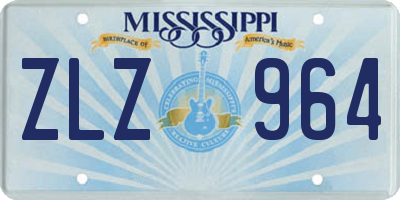 MS license plate ZLZ964