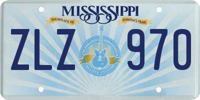 MS license plate ZLZ970