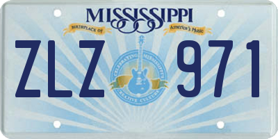 MS license plate ZLZ971