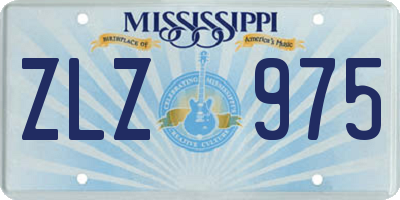 MS license plate ZLZ975