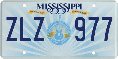 MS license plate ZLZ977