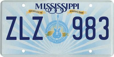 MS license plate ZLZ983