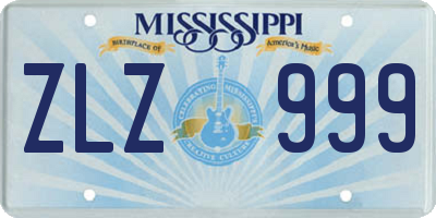 MS license plate ZLZ999