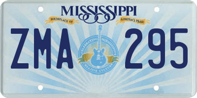 MS license plate ZMA295