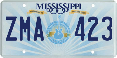 MS license plate ZMA423