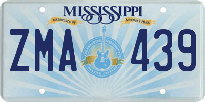 MS license plate ZMA439