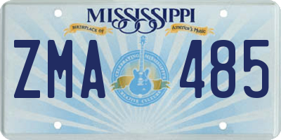 MS license plate ZMA485
