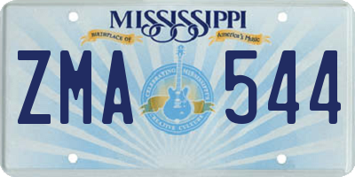 MS license plate ZMA544