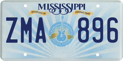 MS license plate ZMA896