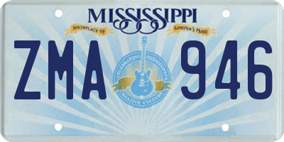 MS license plate ZMA946