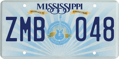 MS license plate ZMB048