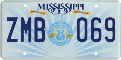 MS license plate ZMB069