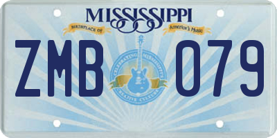 MS license plate ZMB079