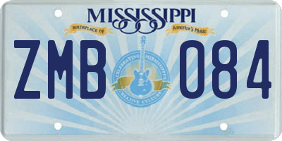 MS license plate ZMB084