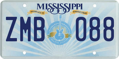 MS license plate ZMB088