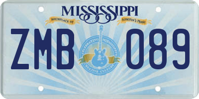 MS license plate ZMB089